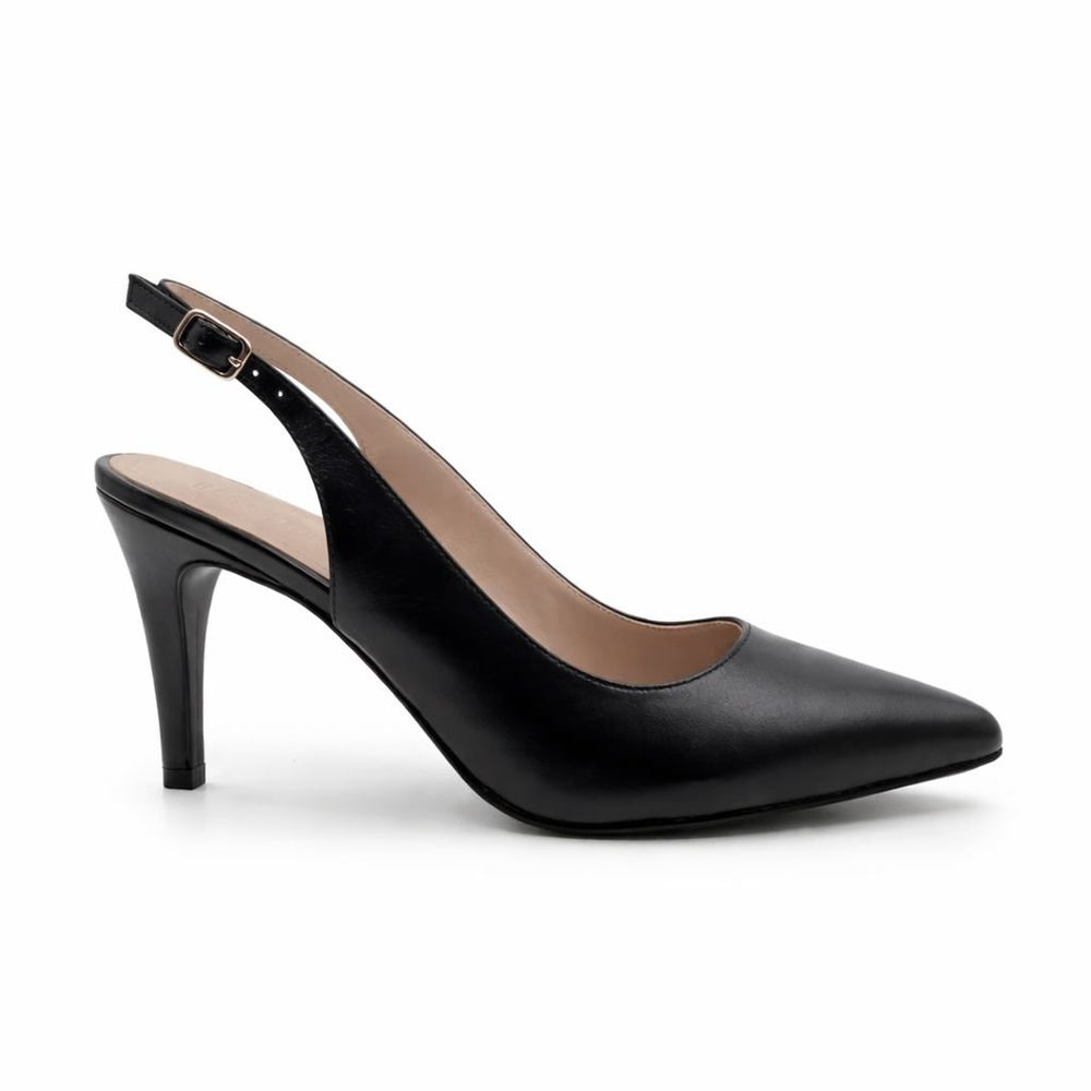 Saly : Escarpins Femme - Cuir Noir - Bleather Maroc