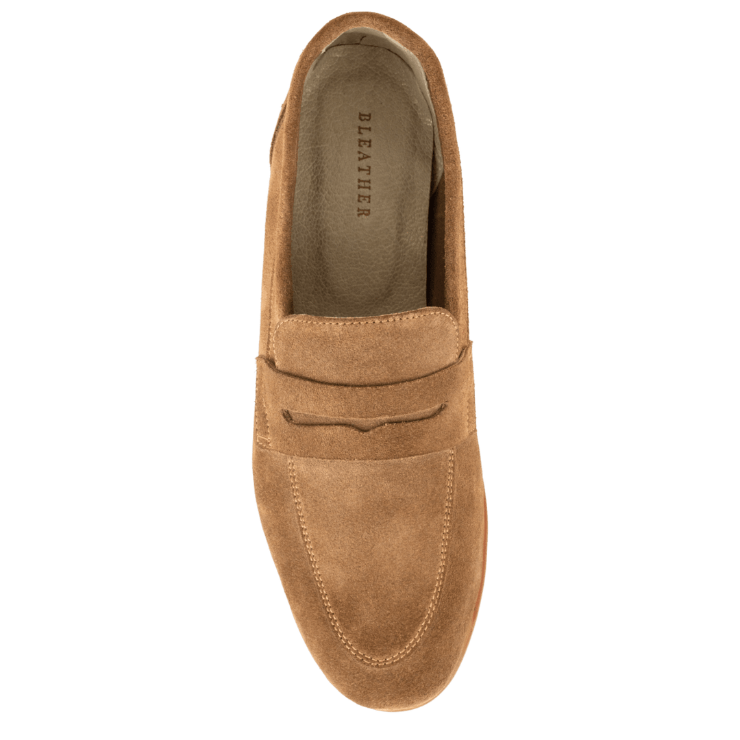 Sia: mocassin Femme - Daim Beige - Bleather Maroc