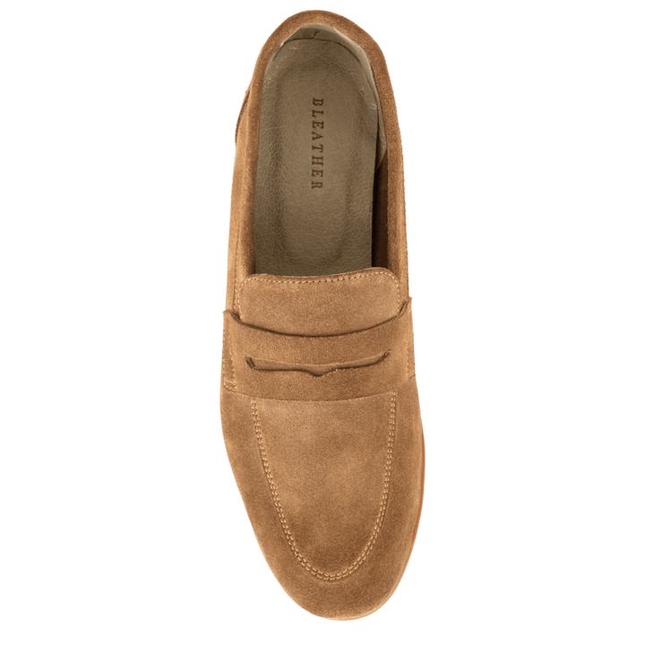 Sia: mocassin Femme - Daim Beige - Bleather Maroc