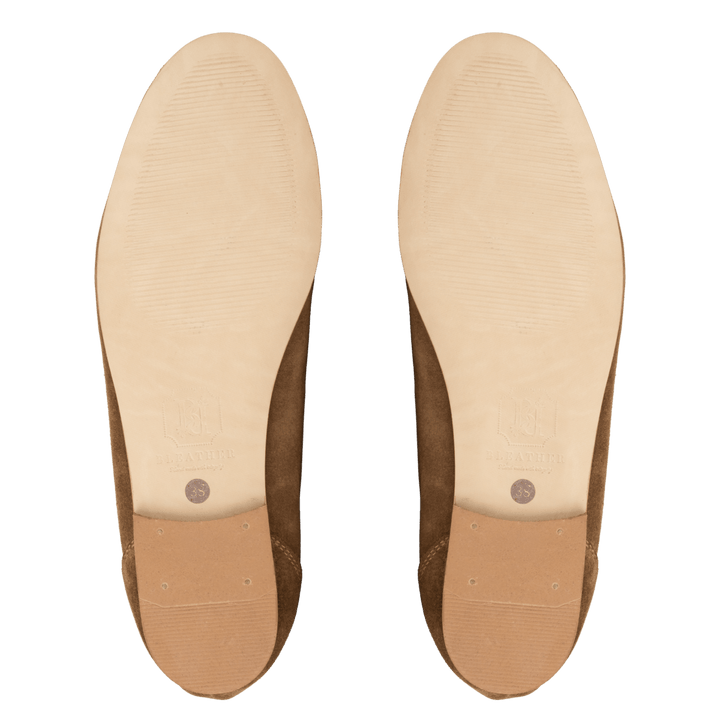 Sia: mocassin Femme - Daim Beige - Bleather Maroc