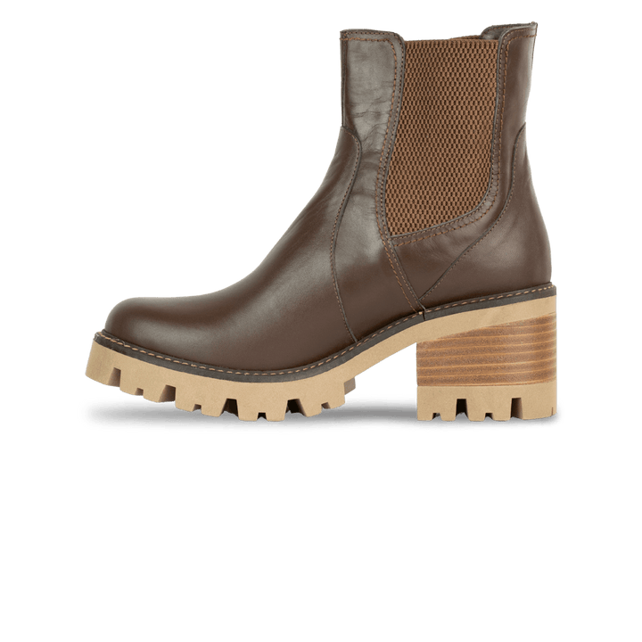 Sienna: Bottines à talons Femme - Cuir Marron - Bleather Maroc