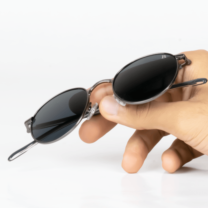 Solana: Lunettes de soleil de luxe Silver - Bleather Maroc