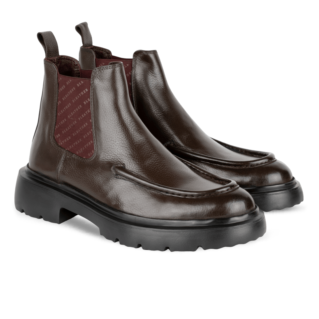 Spencer: Chelsea Boots Homme - Cuir Marron - Bleather Maroc
