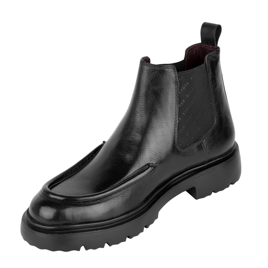 Spencer: Chelsea Boots Homme - Cuir Noir - Bleather Maroc