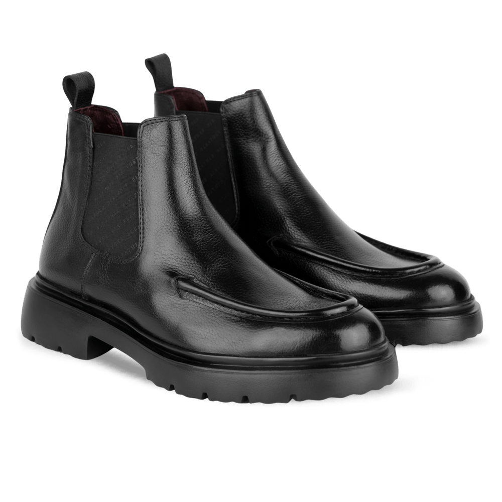 Spencer: Chelsea Boots Homme - Cuir Noir - Bleather Maroc