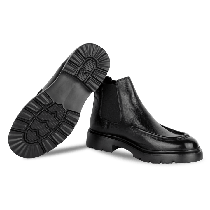 Spencer: Chelsea Boots Homme - Cuir Noir - Bleather Maroc