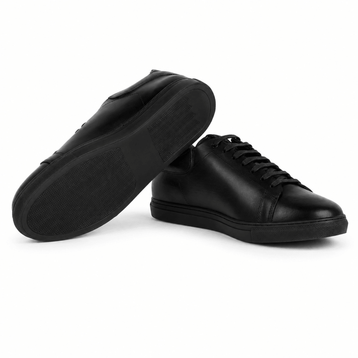 Stanley : Sneakers Homme - Cuir Noir - Bleather Maroc