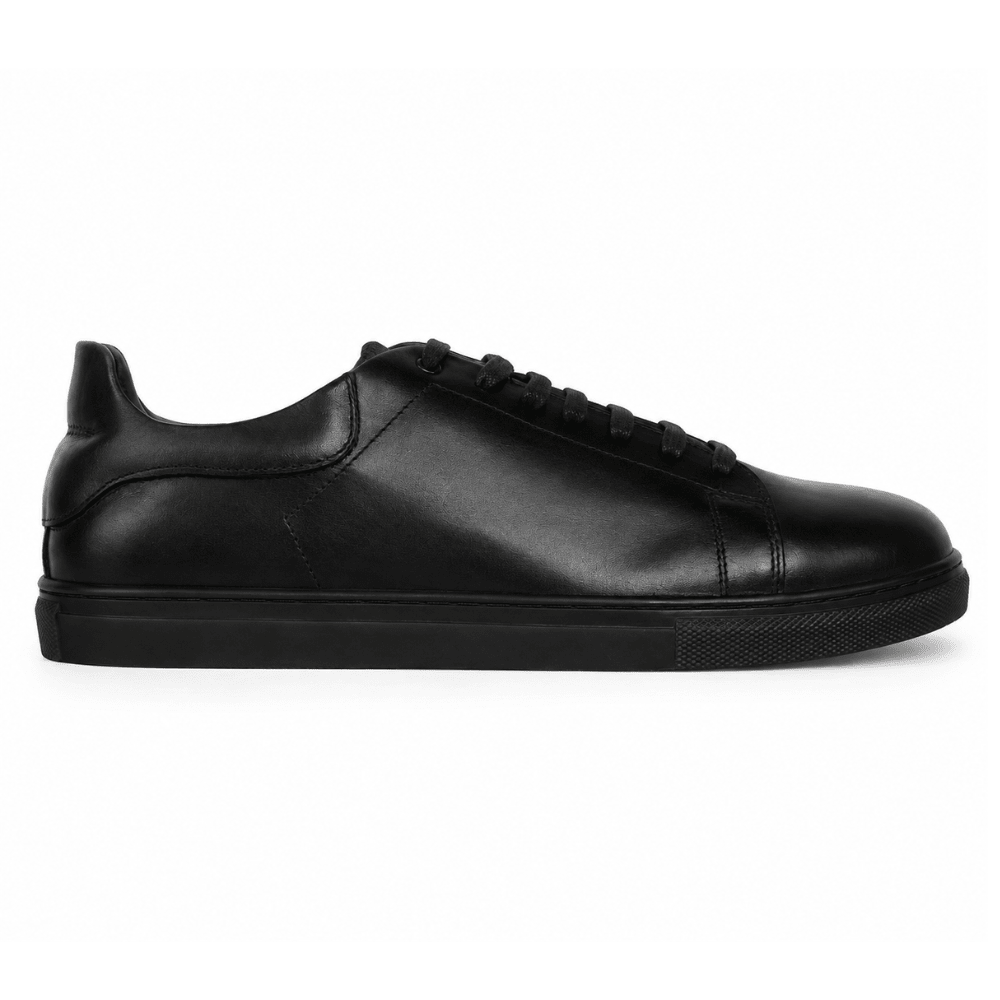 Stanley : Sneakers Homme - Cuir Noir - Bleather Maroc