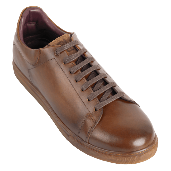 Stanley : Sneakers Homme - Cuir Tabac - Bleather Maroc
