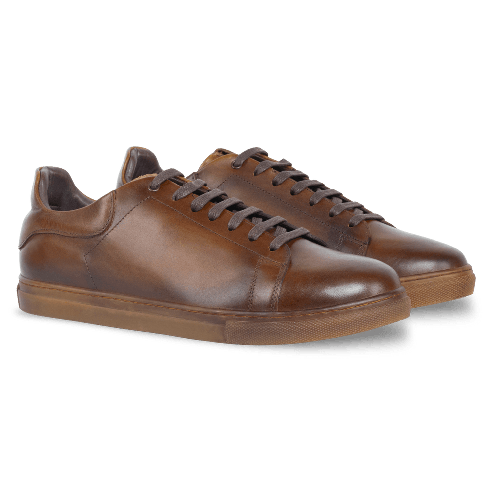 Stanley : Sneakers Homme - Cuir Tabac - Bleather Maroc