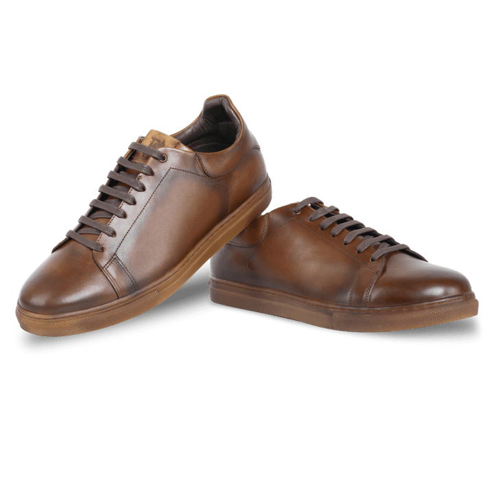 Stanley : Sneakers Homme - Cuir Tabac - Bleather Maroc