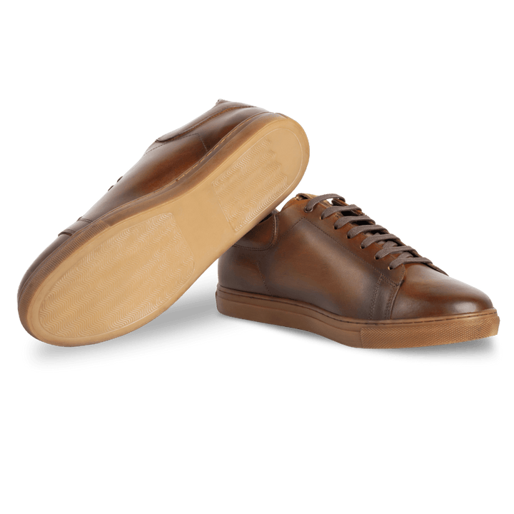 Stanley : Sneakers Homme - Cuir Tabac - Bleather Maroc