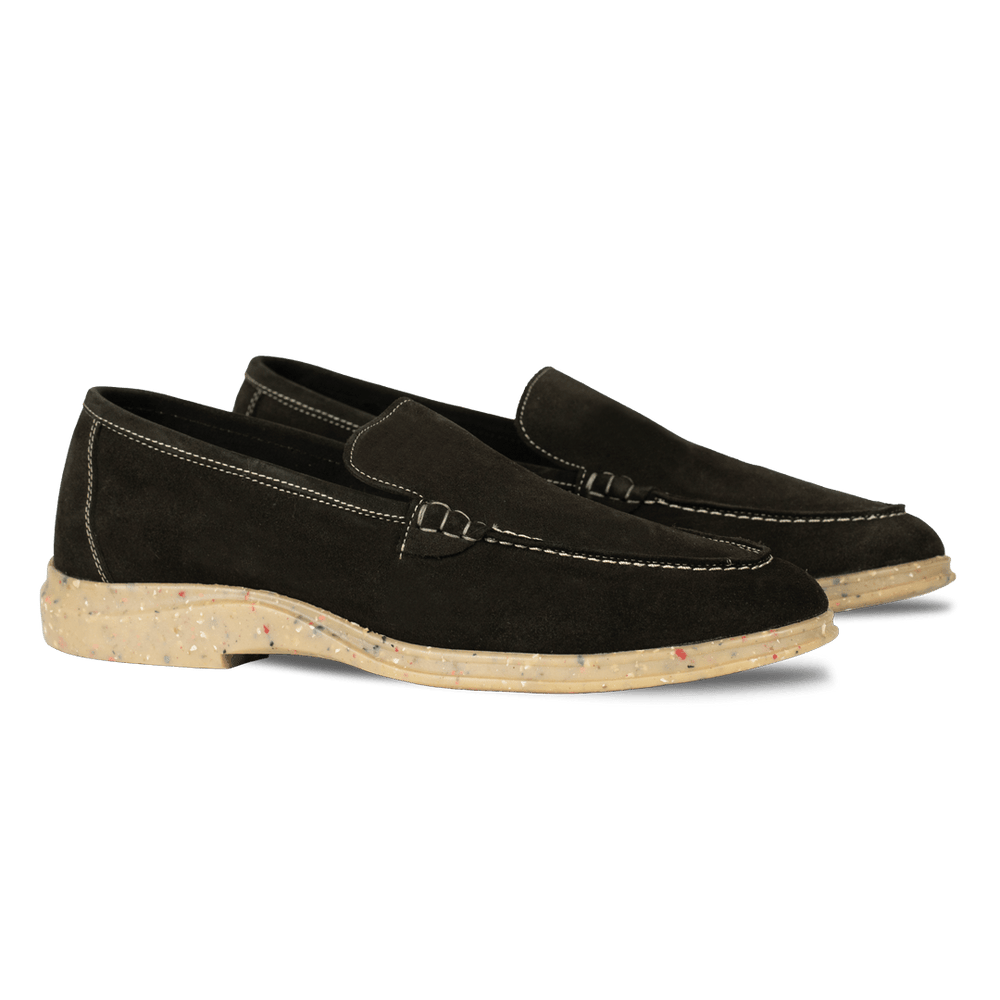 Stewart: Mocassin Homme - Daim Marron - Bleather Maroc
