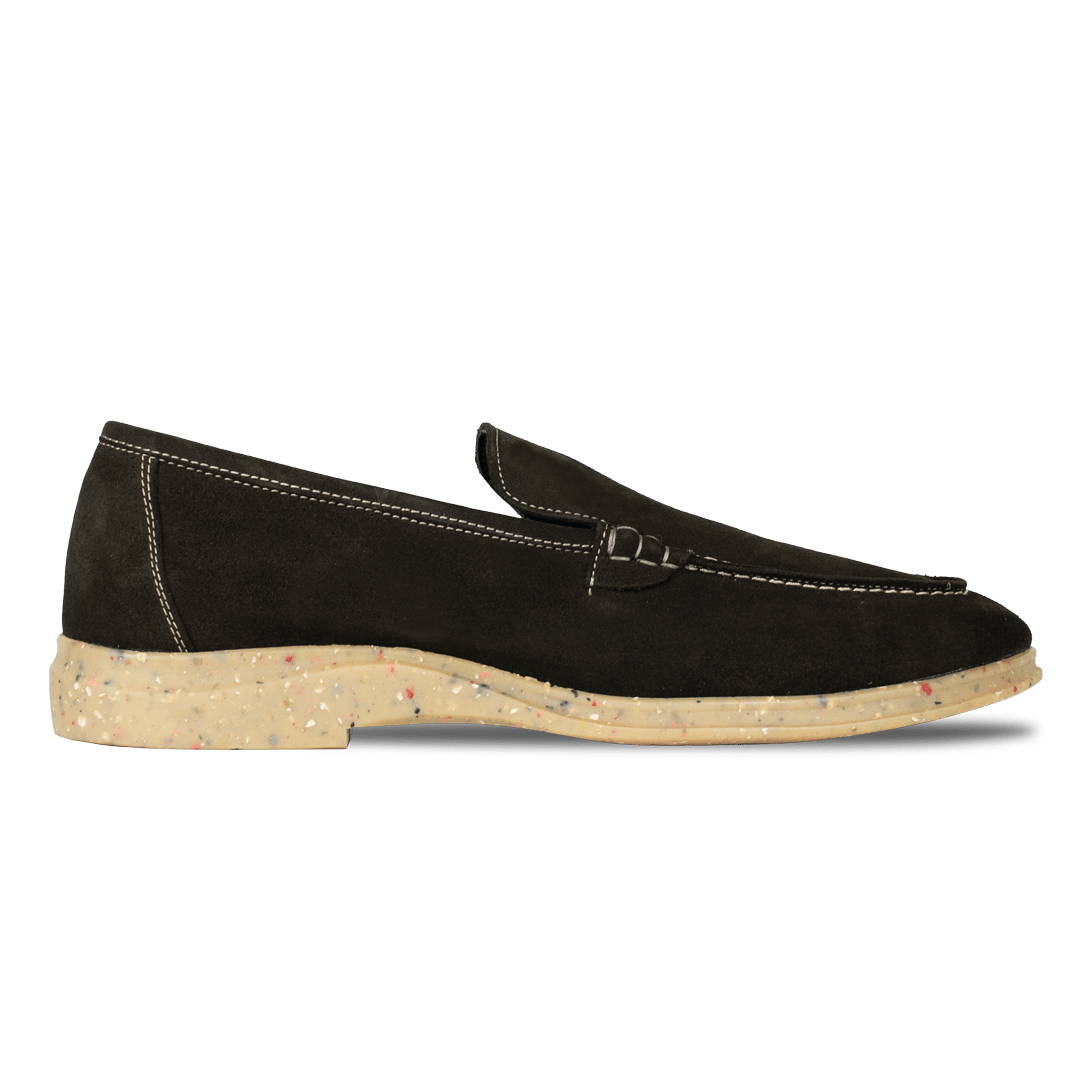 Stewart: Mocassin Homme - Daim Marron - Bleather Maroc