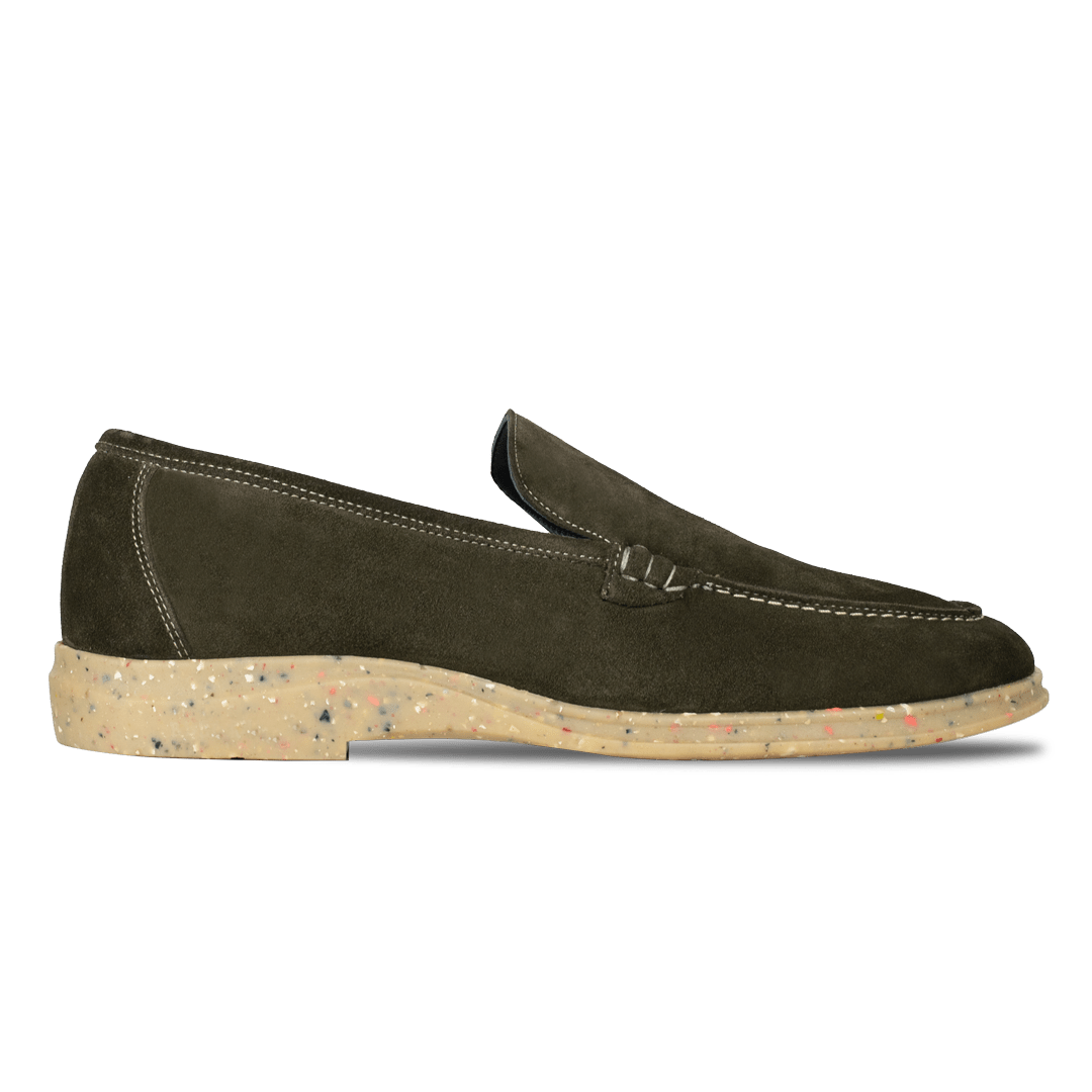 Stewart: Mocassin Homme - Daim vert - Bleather Maroc
