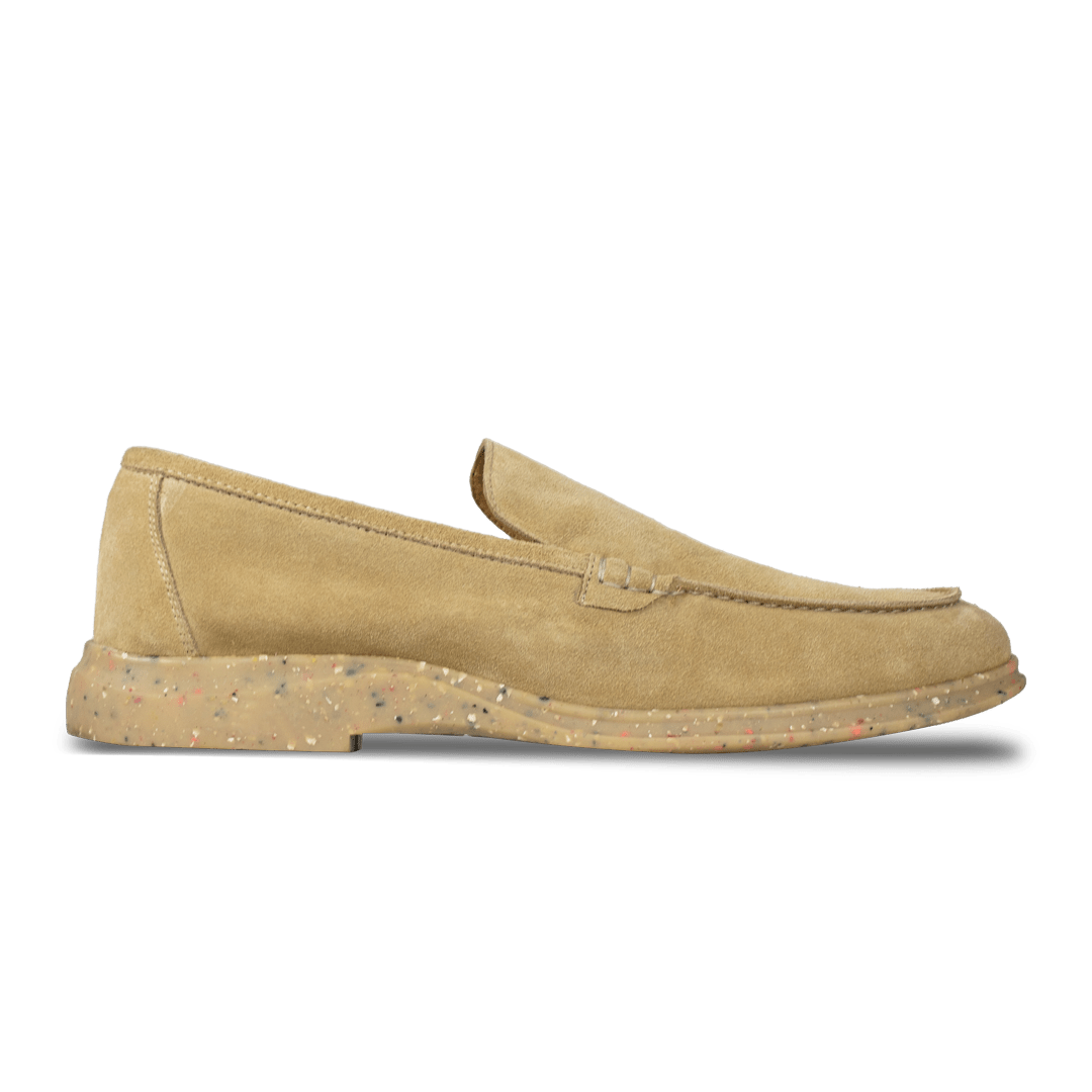 Stewart: Mocassin Homme - Gomme Beige - Bleather Maroc