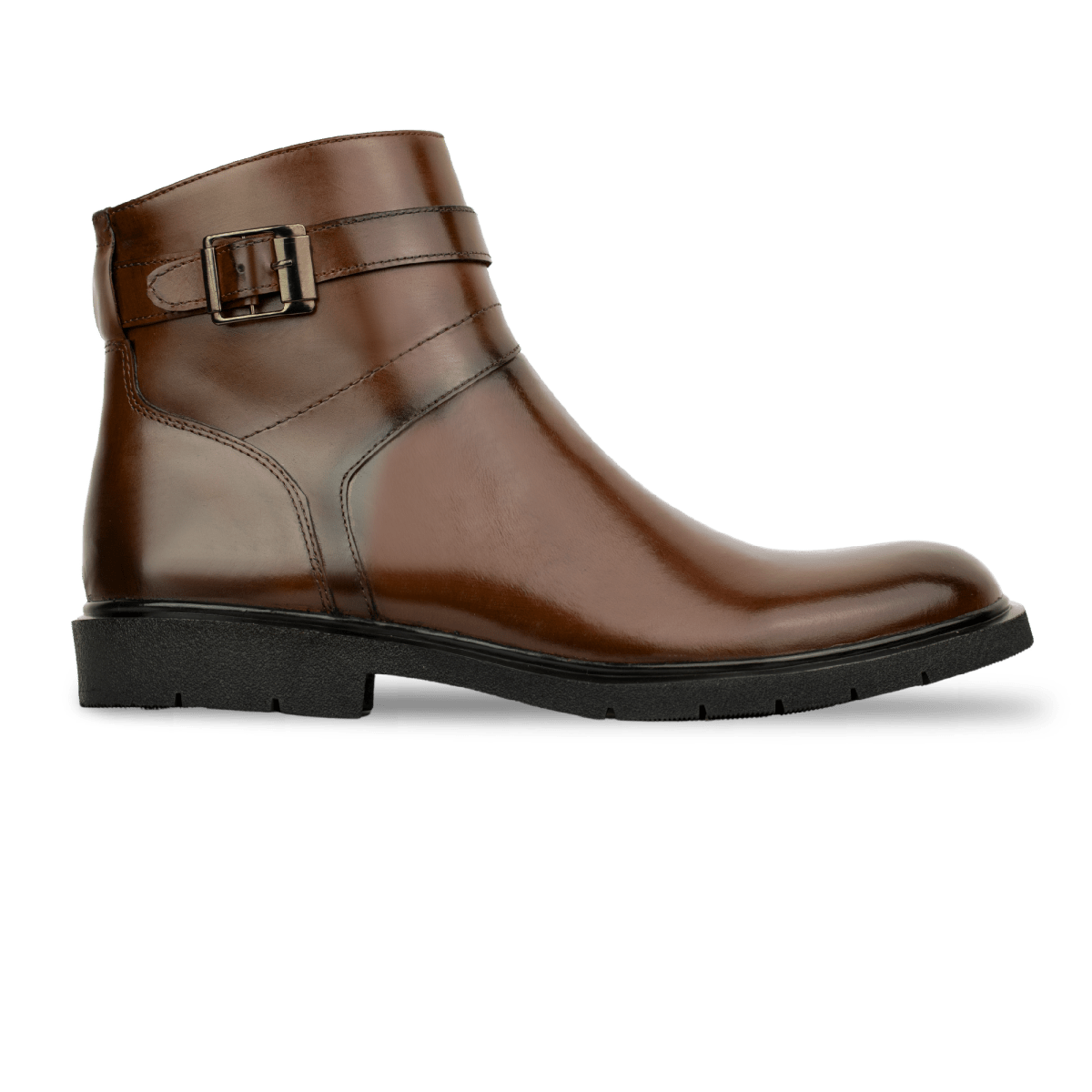 Bottines en cuir marron pour homme