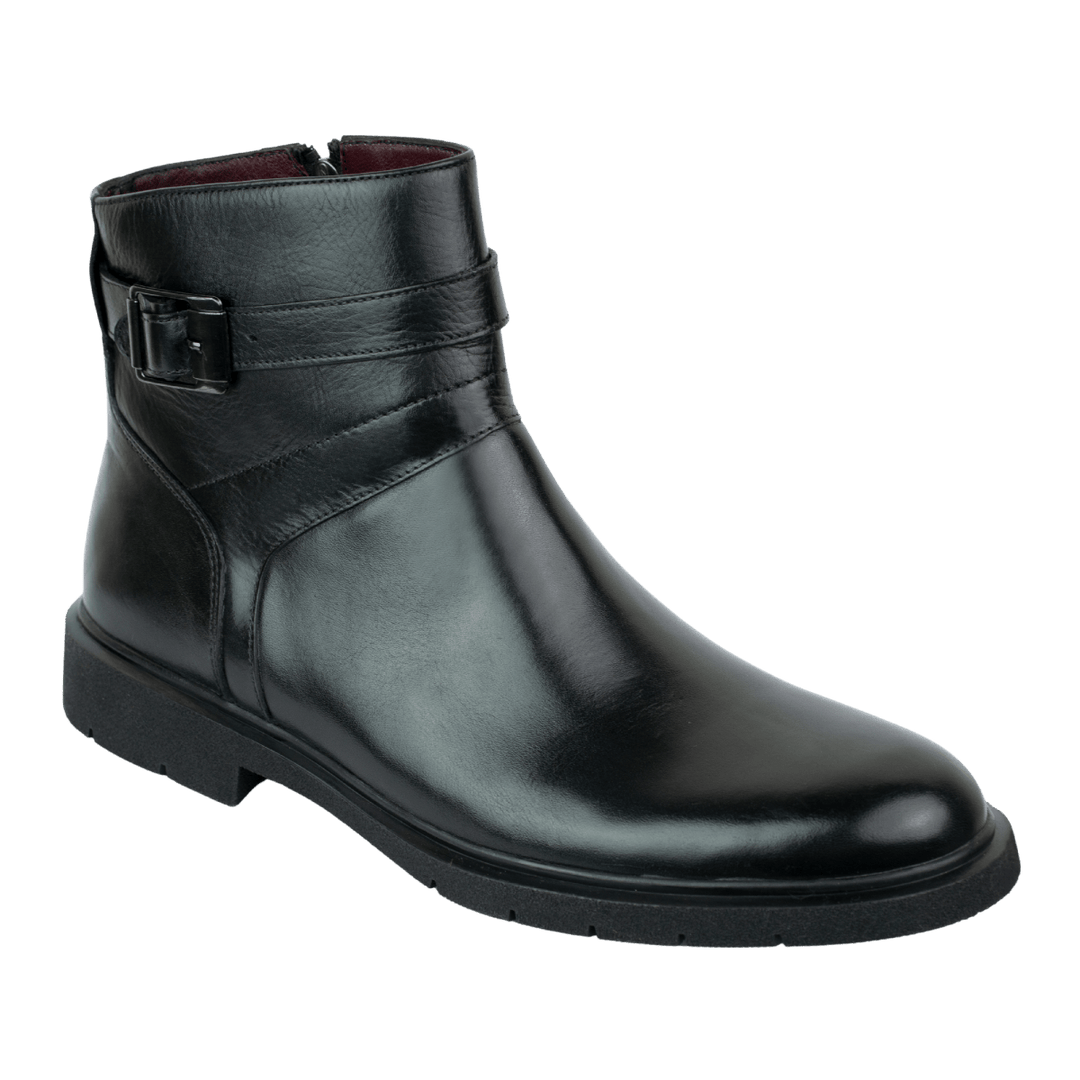 Storm: Boots Homme - Cuir Noir - Bleather Maroc