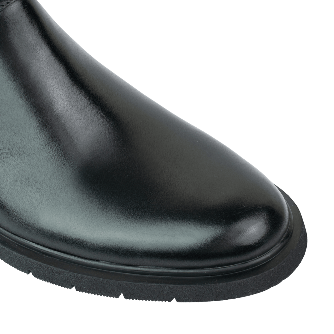 Storm: Boots Homme - Cuir Noir - Bleather Maroc