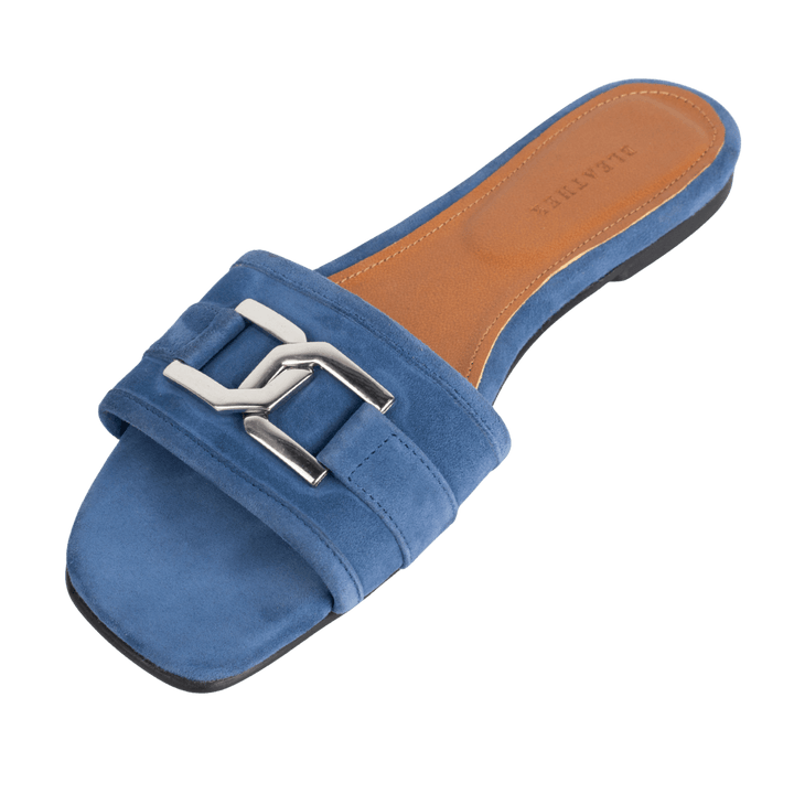 Sylvia : Sandales Femme - Daim bleu - Bleather Maroc