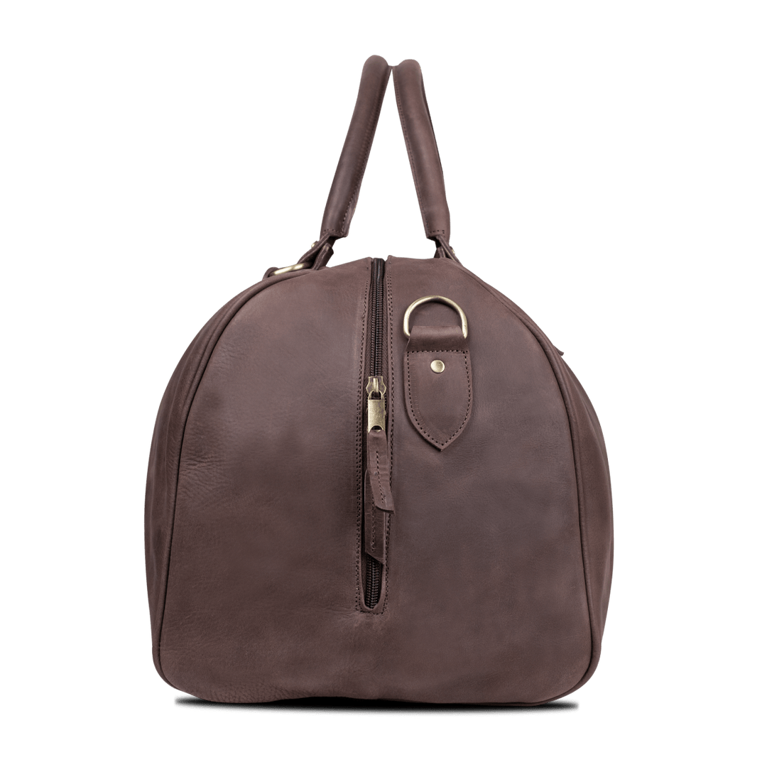 TheAristocrat: Sac de Voyage - Cuir Marron Gravé - Bleather Maroc