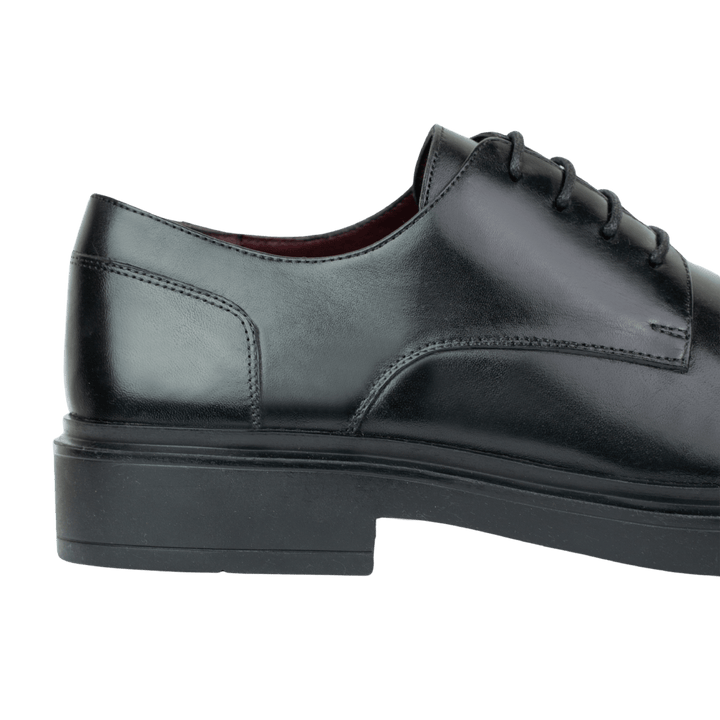 Twist: Derby Homme - Cuir Noir - Bleather Maroc