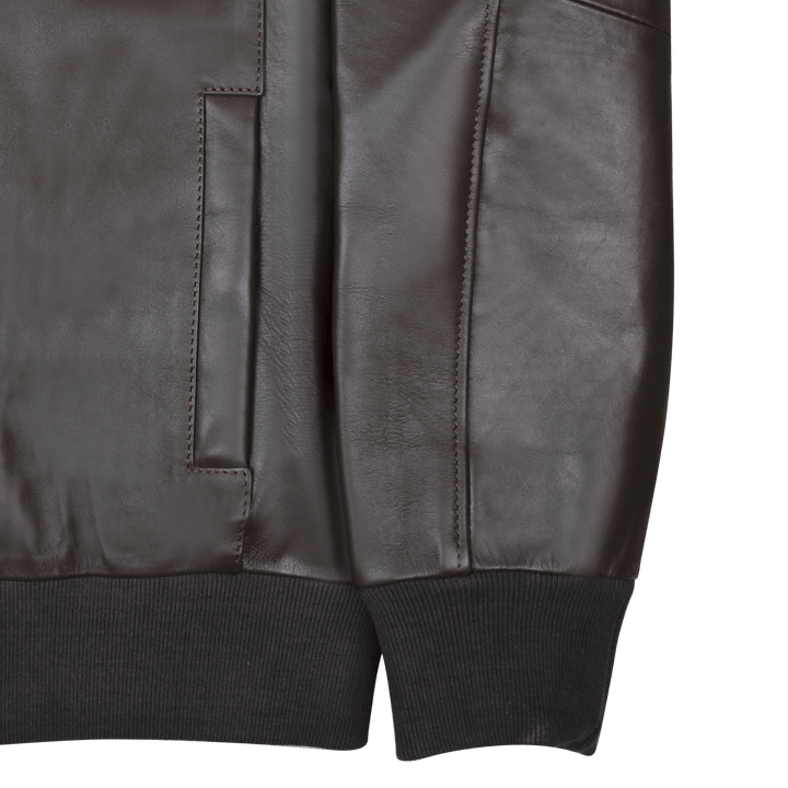 Vanguard: Jacket Hommes - Cuir Marron - Bleather Maroc
