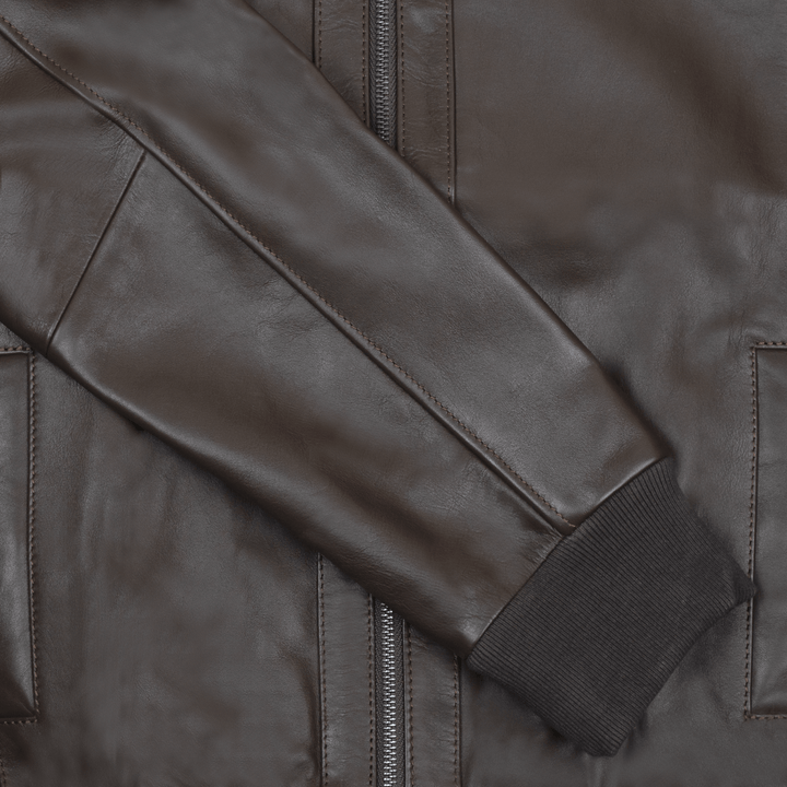 Vanguard: Jacket Hommes - Cuir Marron - Bleather Maroc