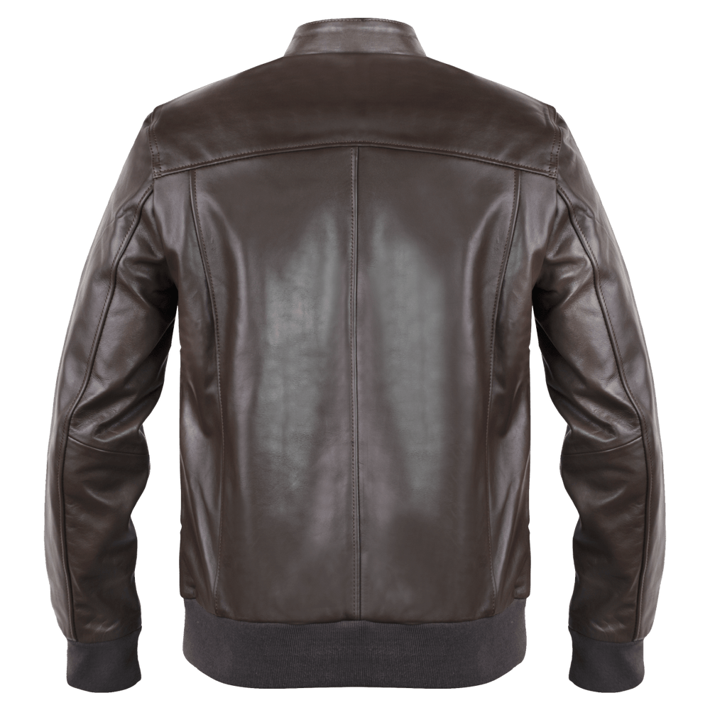 Vanguard: Jacket Hommes - Cuir Marron - Bleather Maroc