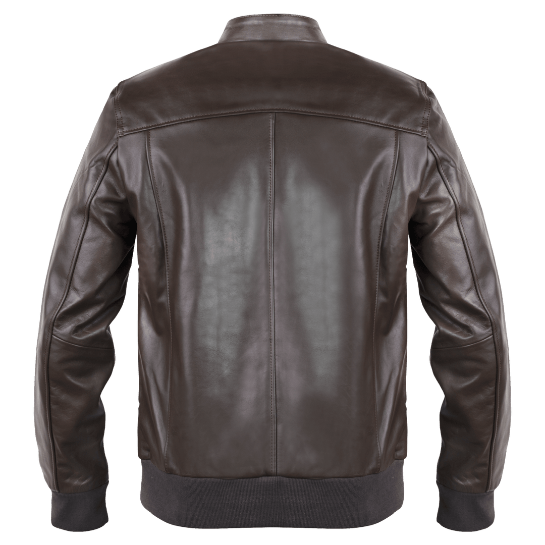 Vanguard: Jacket Hommes - Cuir Marron - Bleather Maroc