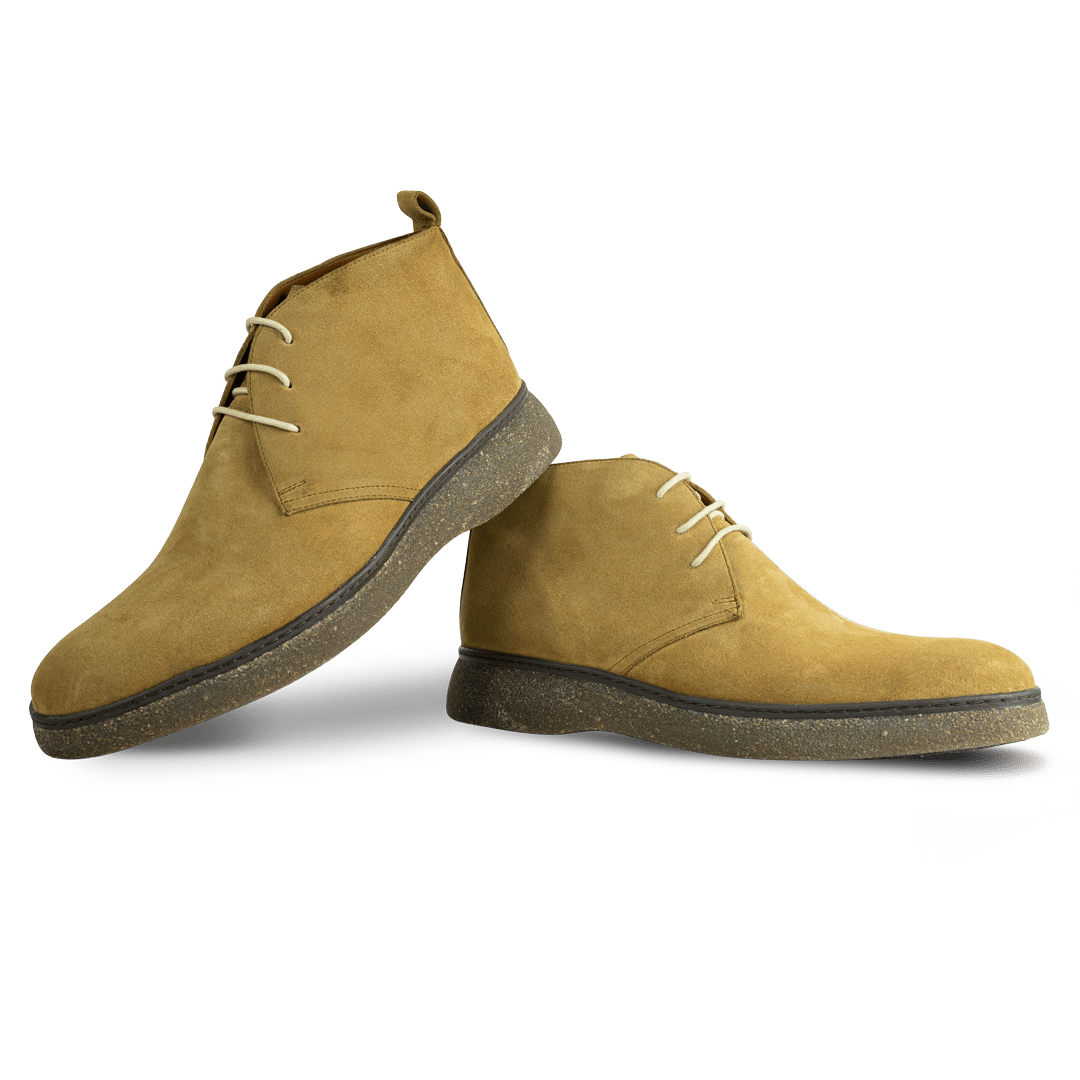 Varfell: Demi Bottes Homme - Gomme Beige - Bleather Maroc