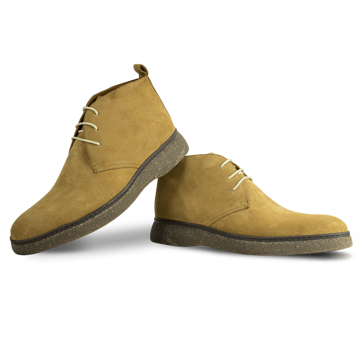 Varfell: Demi Bottes Homme - Gomme Beige - Bleather Maroc