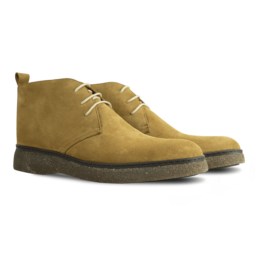 Varfell: Demi Bottes Homme - Gomme Beige - Bleather Maroc
