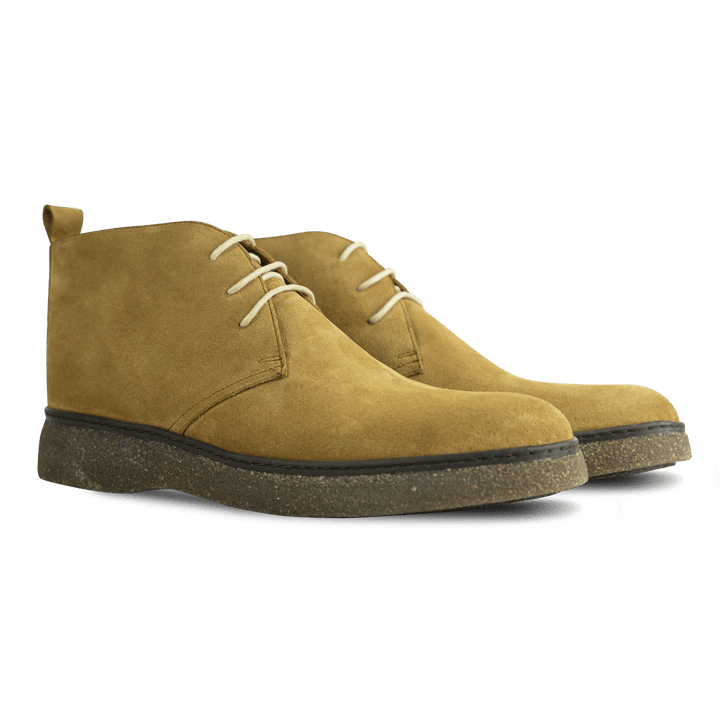 Varfell: Demi Bottes Homme - Gomme Beige - Bleather Maroc