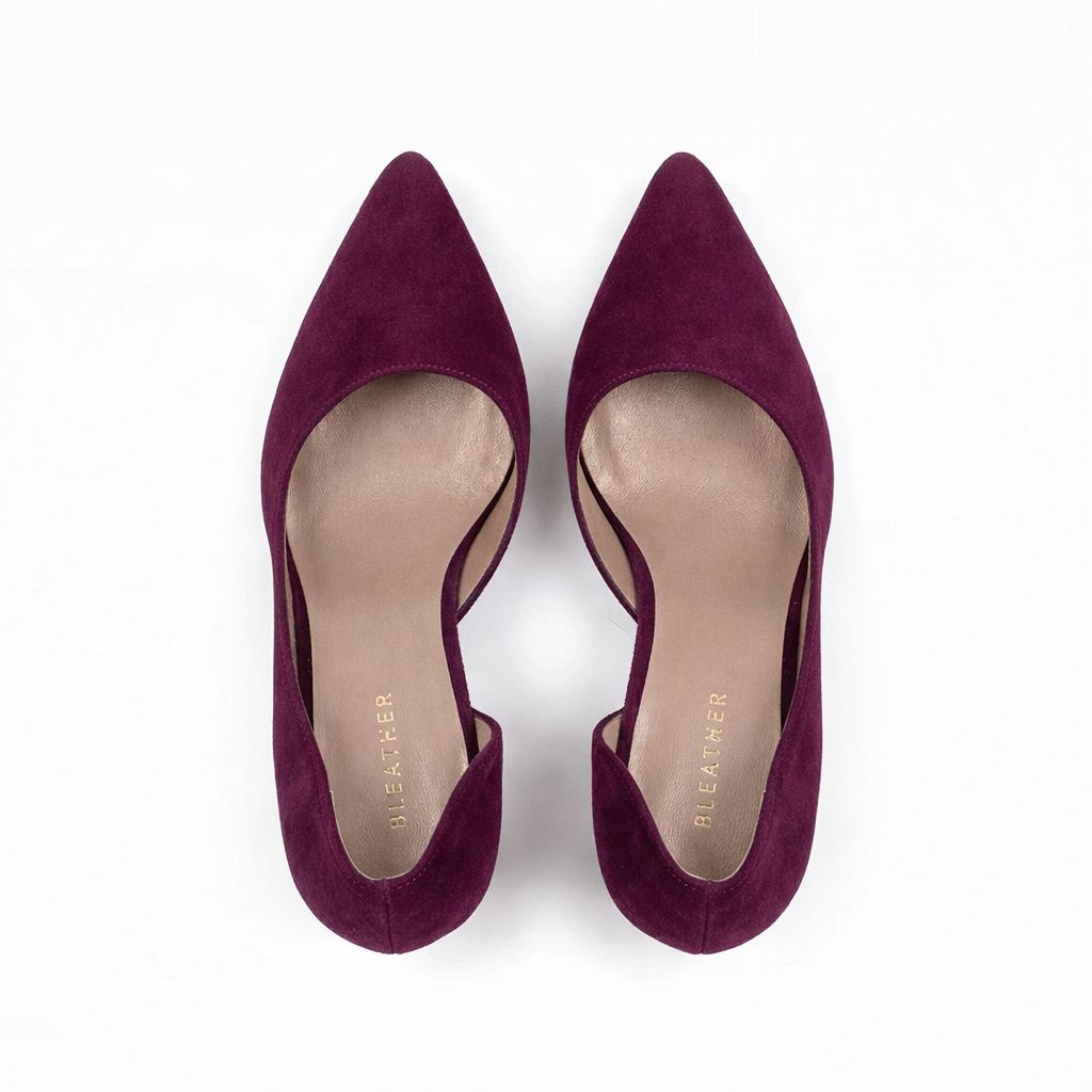 Verona - Escarpins Femme - Daim Bordeaux - Bleather Maroc