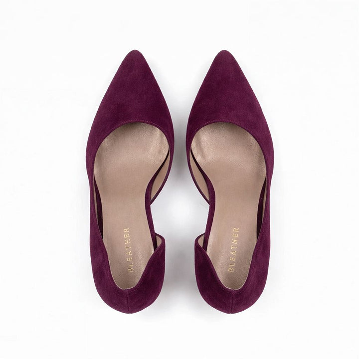 Verona - Escarpins Femme - Daim Bordeaux - Bleather Maroc