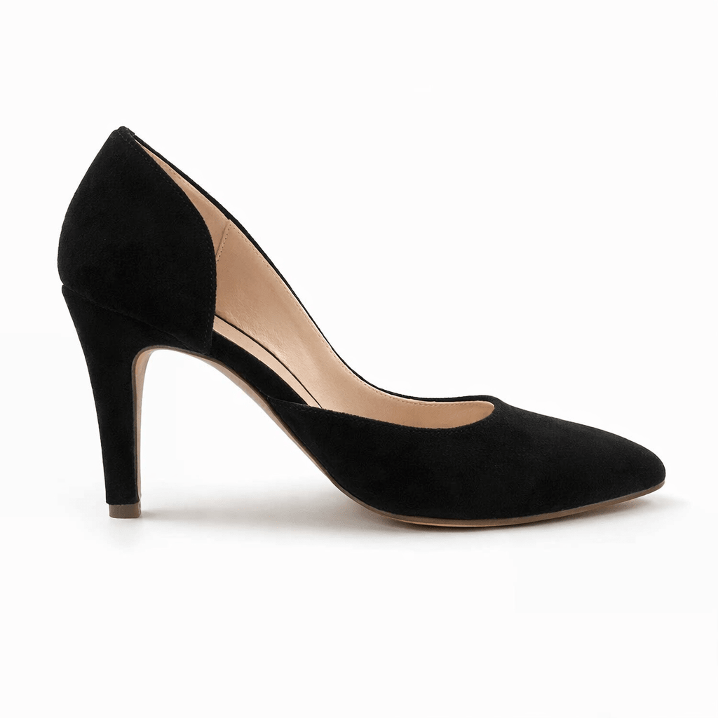 Verona - Escarpins Femme - Daim Noir - Bleather Maroc
