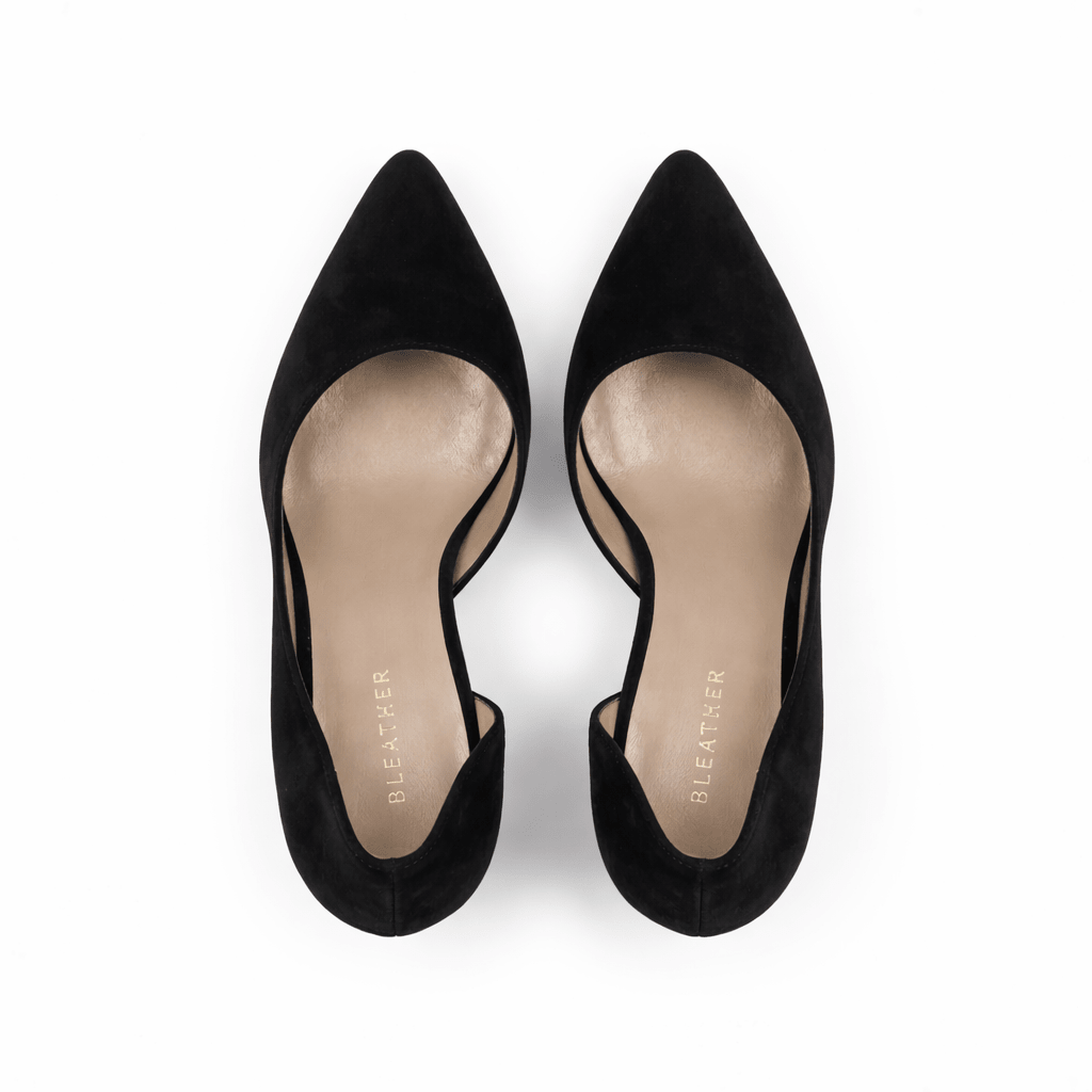 Verona - Escarpins Femme - Daim Noir - Bleather Maroc