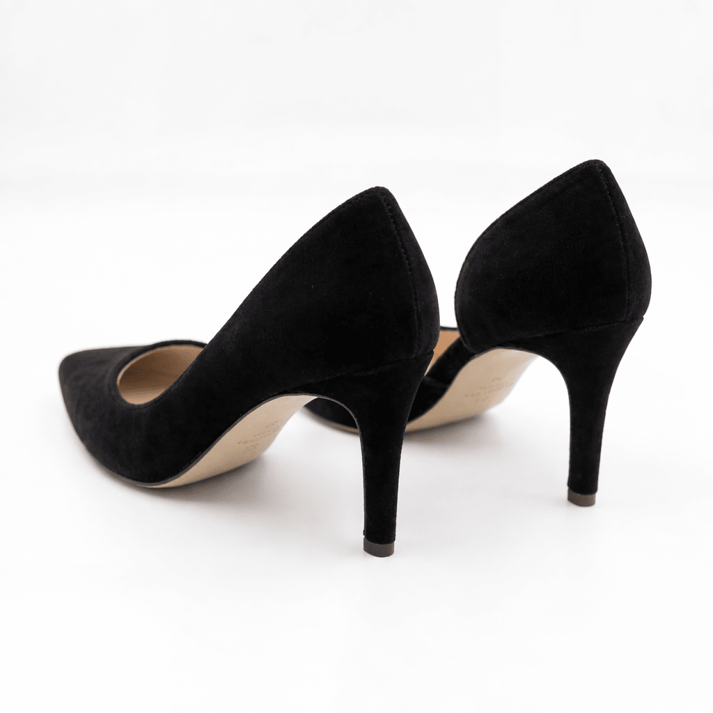 Verona - Escarpins Femme - Daim Noir - Bleather Maroc