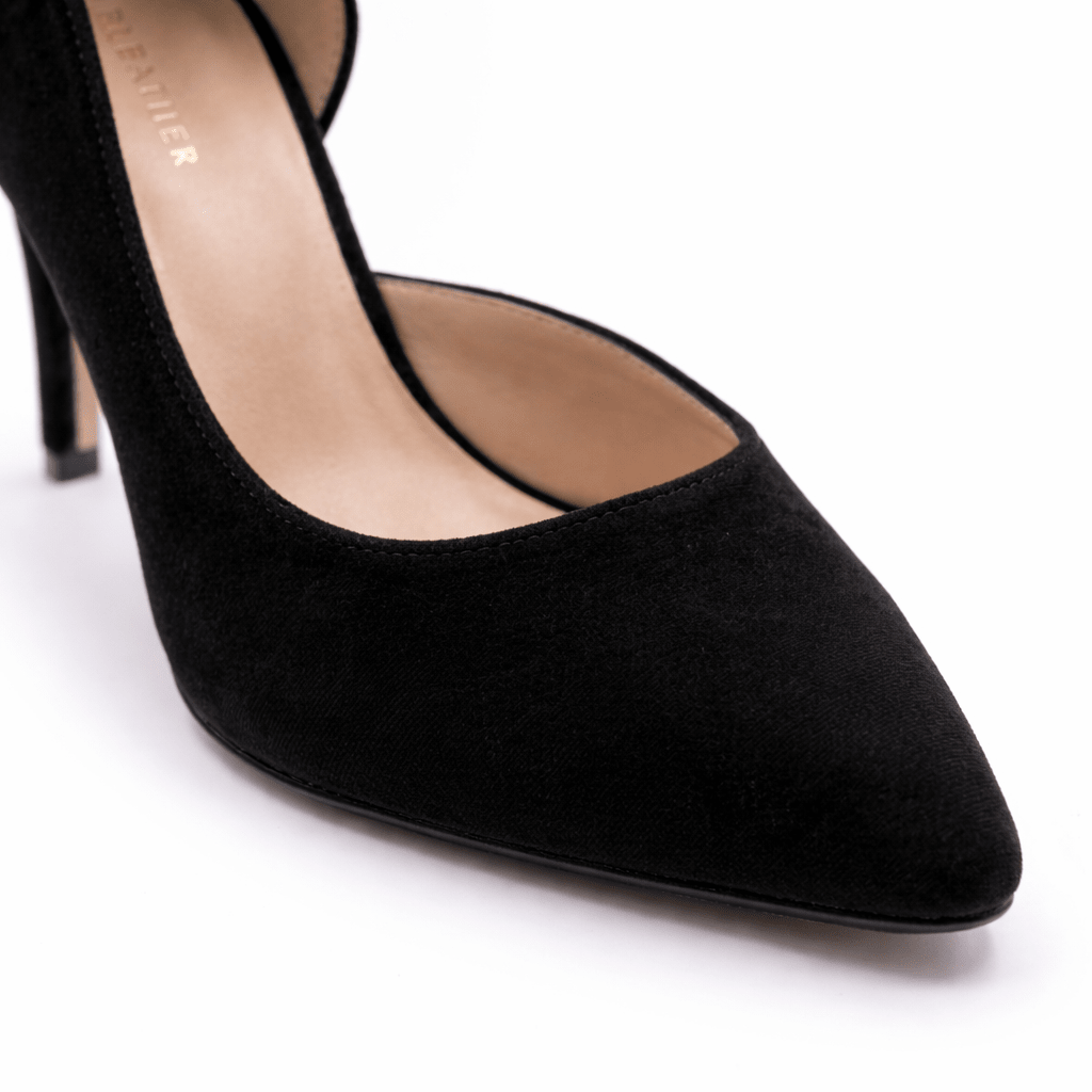 Verona - Escarpins Femme - Daim Noir - Bleather Maroc