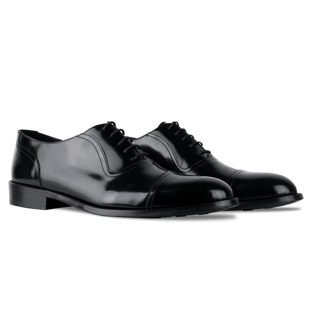 Walker: Richelieu Homme - Cuir Noir - Bleather Maroc