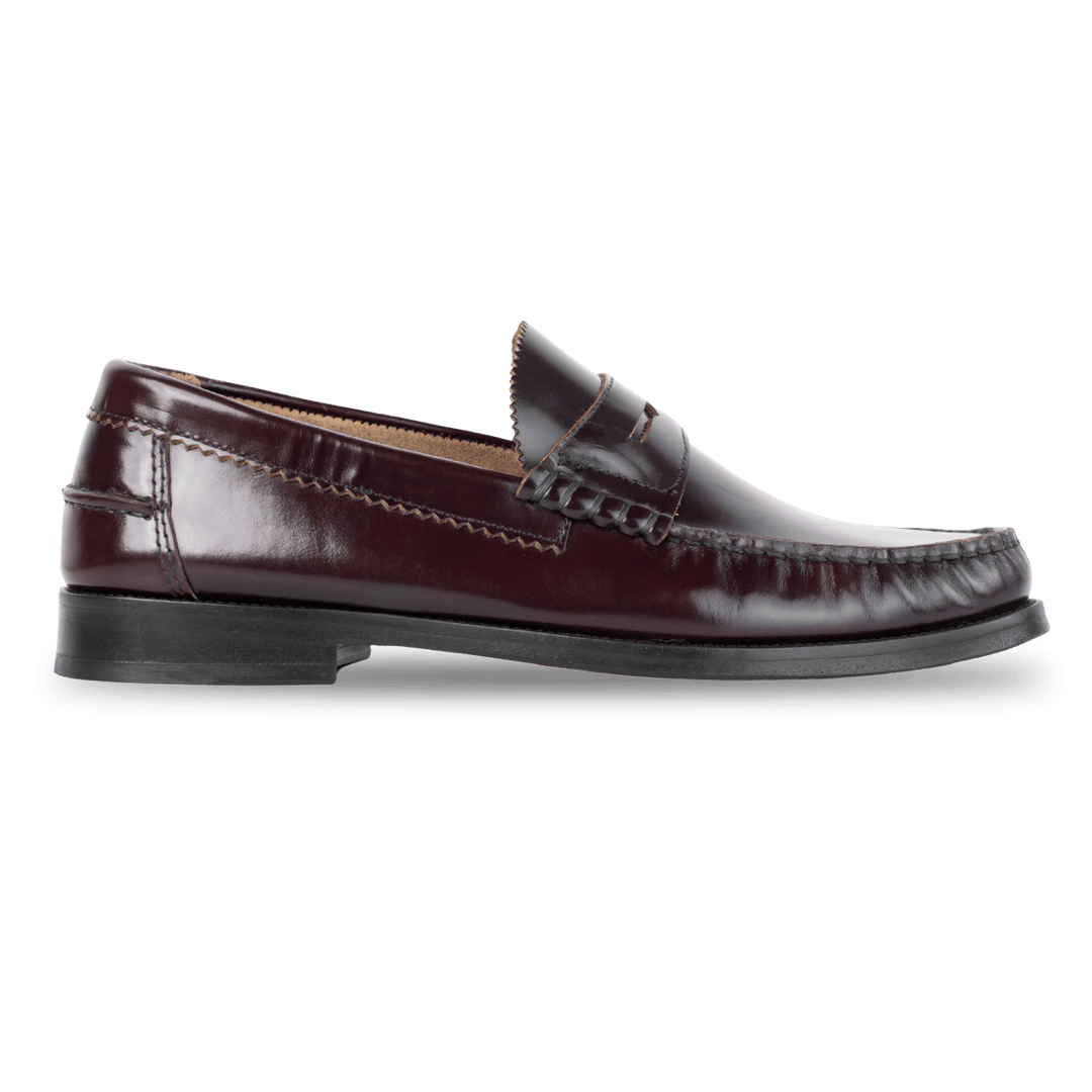 Wallas : Mocassin Homme - Cuir Bordeaux - Bleather Maroc
