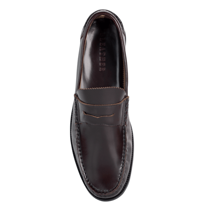 Wallas : Mocassin Homme - Cuir Bordeaux - Bleather Maroc