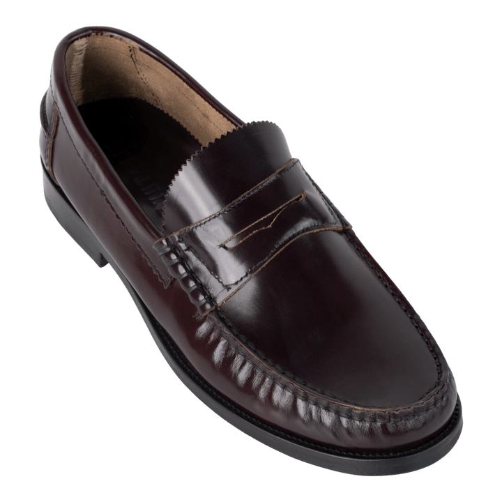 Wallas : Mocassin Homme - Cuir Bordeaux - Bleather Maroc
