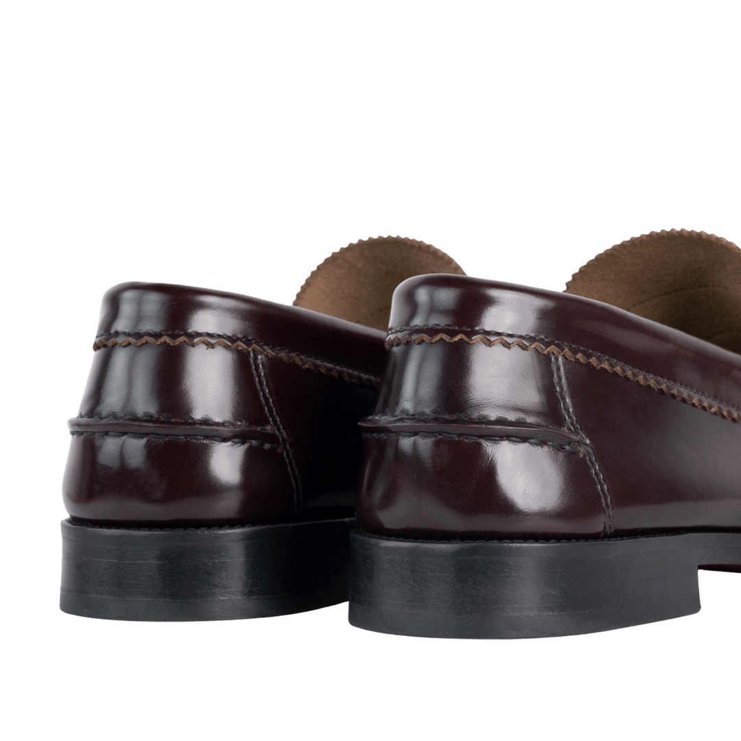 Wallas : Mocassin Homme - Cuir Bordeaux - Bleather Maroc
