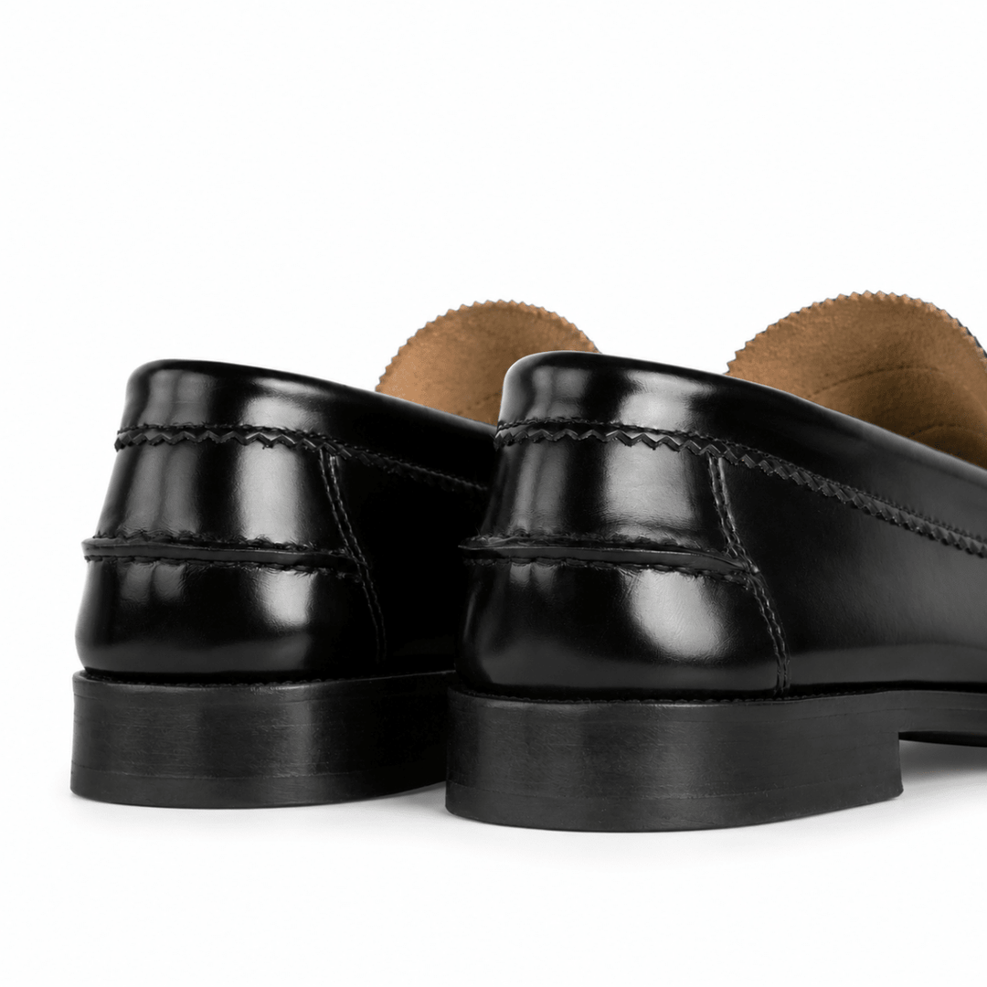 Wallas : Mocassin Homme - Cuir Noir - Bleather Maroc