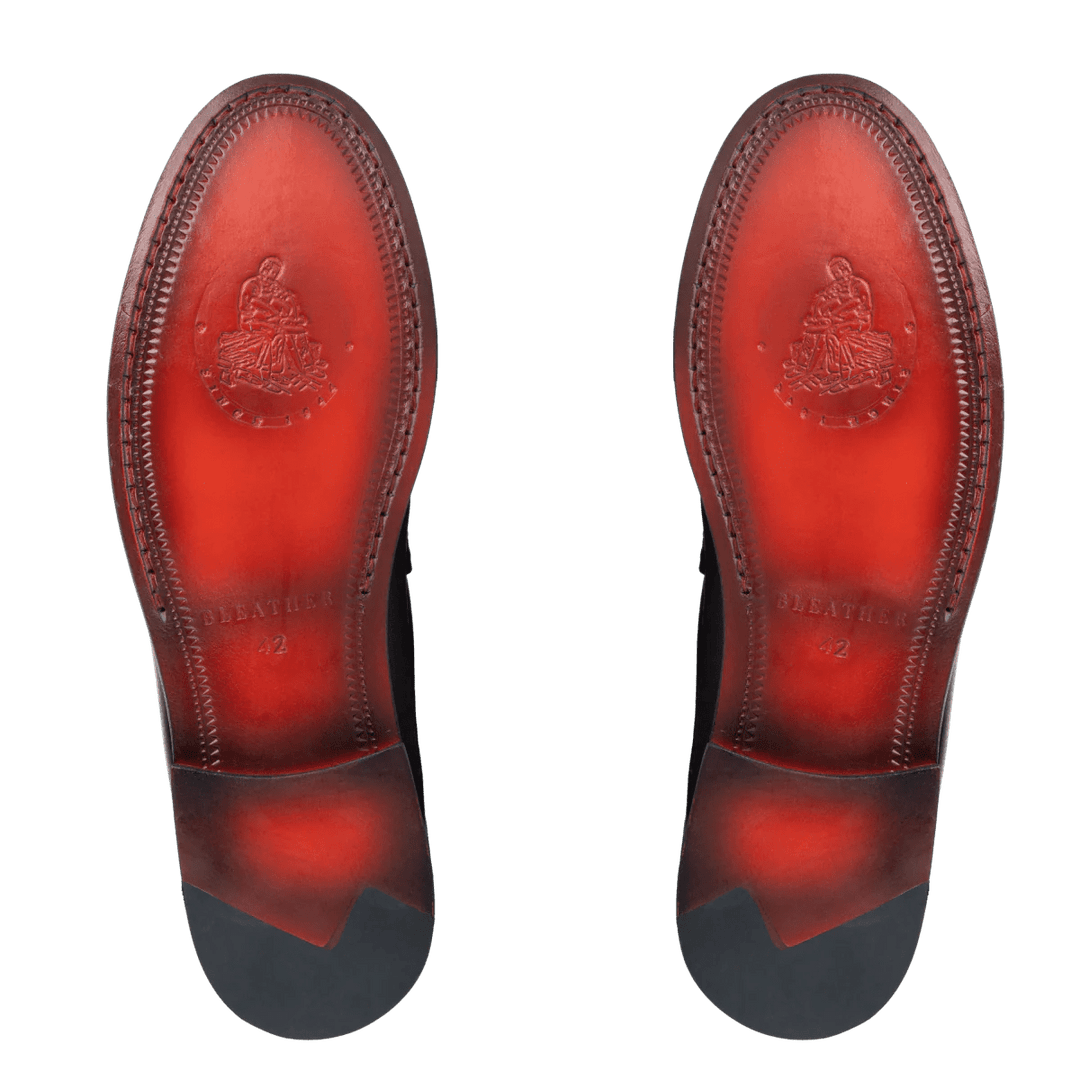 Wallas : Mocassin Homme - Cuir Noir - Bleather Maroc