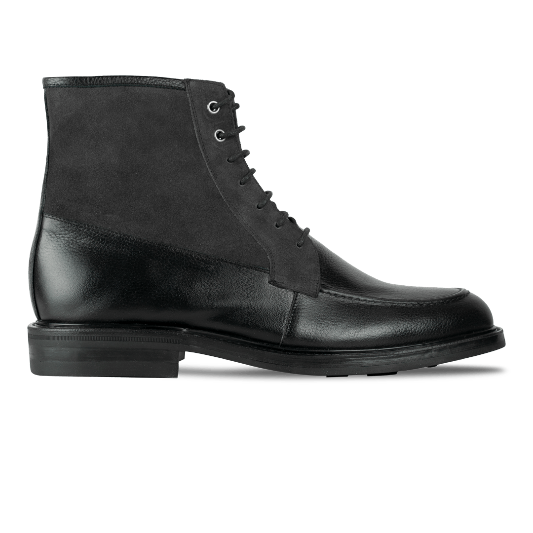 Walmer: Bottes Homme - Cuir Noir - Bleather Maroc