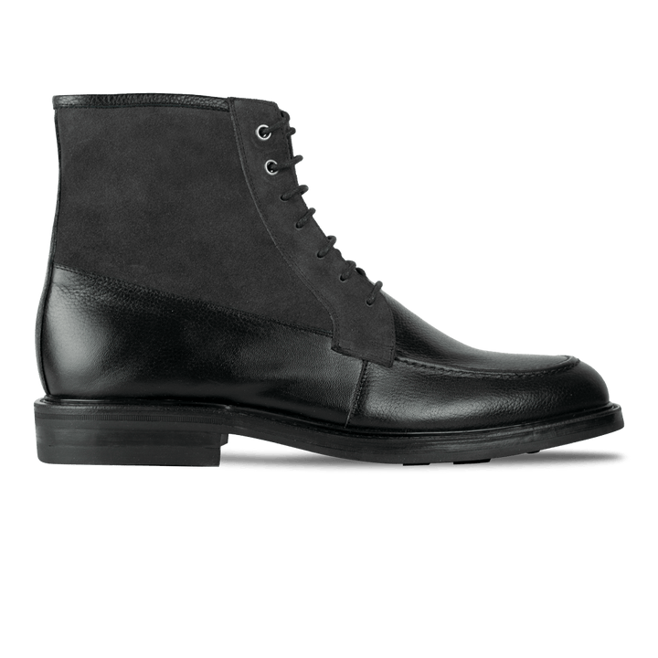 Walmer: Bottes Homme - Cuir Noir - Bleather Maroc