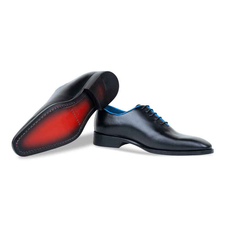 Wesley: Richelieu Homme - Cuir N' Ocean - Bleather Maroc